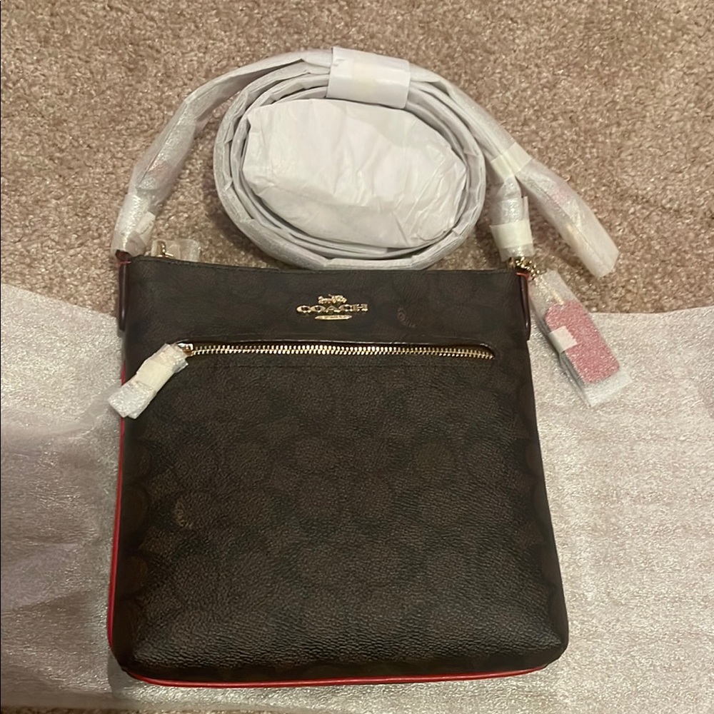 Coach Signature Brown Shoulder Bag